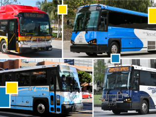 Long Beach Transit, Antelope Valley Transit Authority, Santa Clarita Transit, and LADOT commuter express buses
